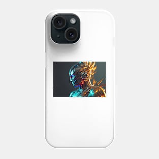 Living Life In Colour Series - Golden Cyborg Phone Case