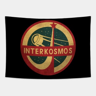 Vintage Interkosmos Sputnik Satellite Tapestry