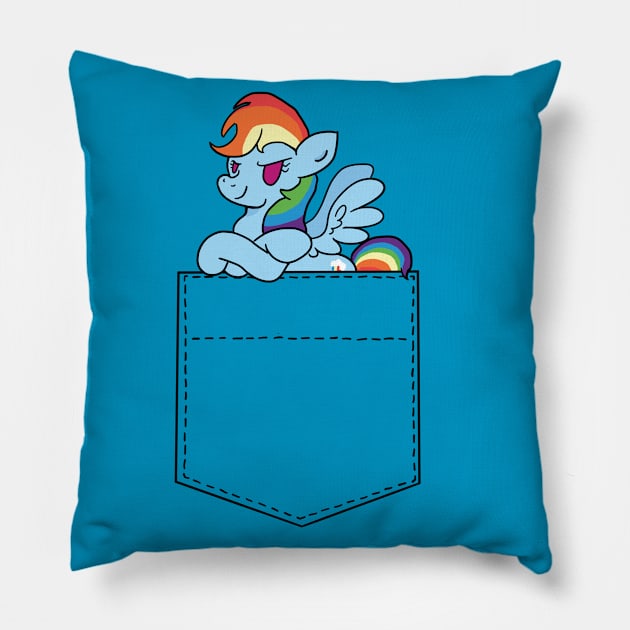 Pocket Dash Pillow by AmyNewBlue