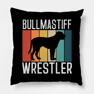 Funny Bullmastiff Gift Bullmastiff Wrestler Cool Dog Tee Pillow