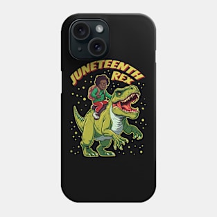 Black Kids Black Boys Black King Juneteenth T Rex Phone Case