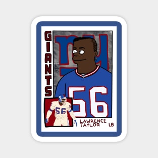 LAWRENCE TAYLOR Simpsons-Inspired Illustration by @cousscards Magnet