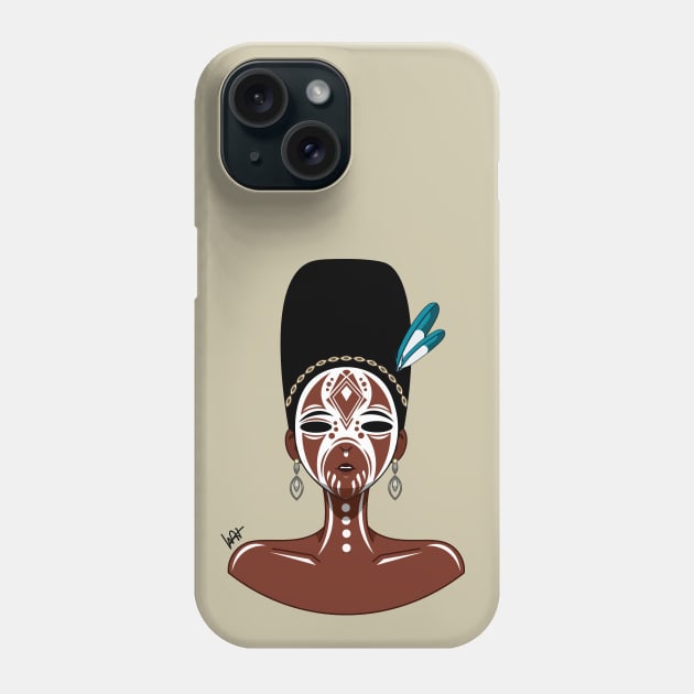 Painted Mask Phone Case by Munchbud Ink