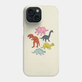 Plastic Toy Dinosaurs Phone Case