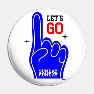 Footbal cheers finger sign Pin