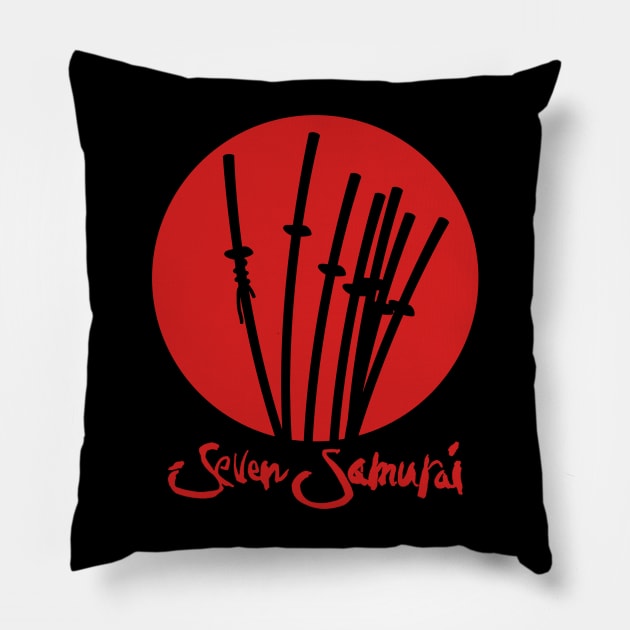 Mod.4 Seven Samurai Japanese Pillow by parashop