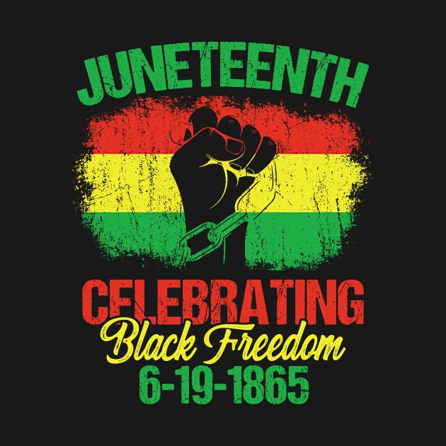 Juneteenth Celebrating Black Freedom 1865 Flag by Navarra