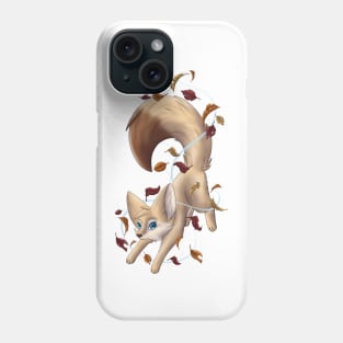 Autumn leaves fennec fox Phone Case