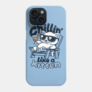 Cute Funny Cat Chilling Original Summer Cat Funny Meme Phone Case