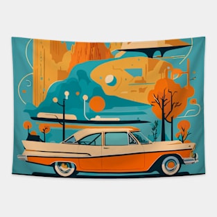 Traveling to the mountains Tapestry