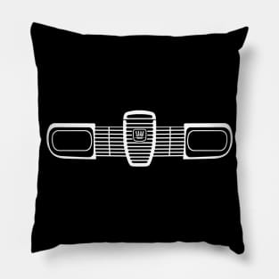 Saab 96 minimalist grille outline graphic (white) Pillow