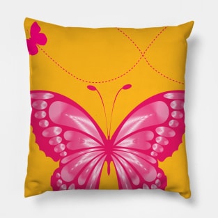 Pink butterfly Pillow