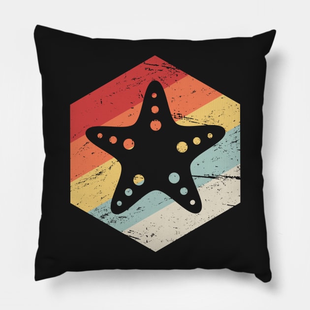 Retro 70s Starfish Pillow by MeatMan