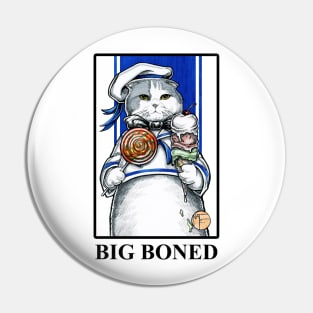 Sailor Cat With Ice Cream - Black Outlined Version with Quote Pin