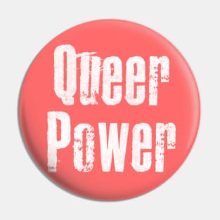 Queer Power / Original Retro Typography Design Pin