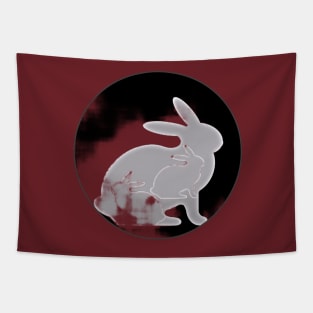 Grunge Rabbit Triads Tapestry