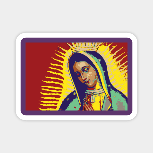 Modern Virgin of Guadalupe Magnet by Work for Justice