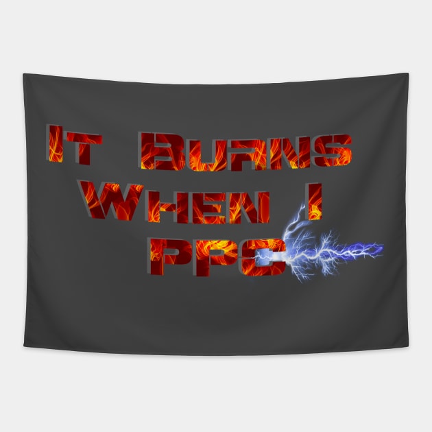 It Burns When I PPC Red Tapestry by AgelessGames