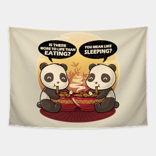 Panda's Life - Funny pandas Tapestry