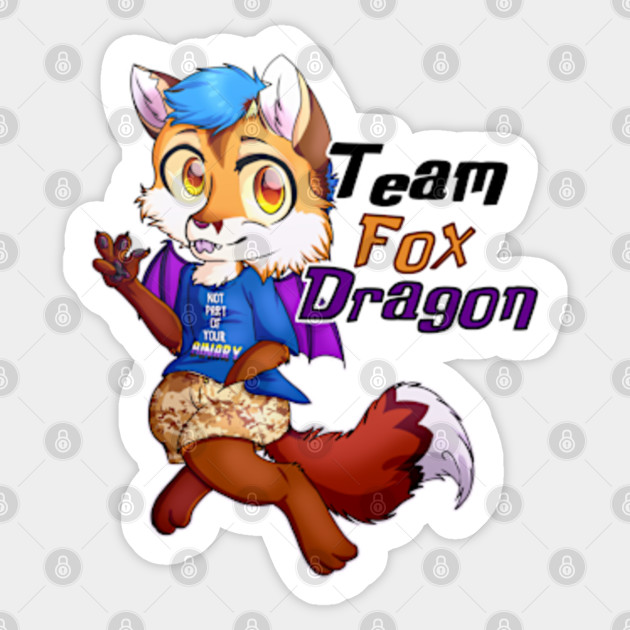Team Fox Dragon Furry Fandom Autocollant Teepublic Fr