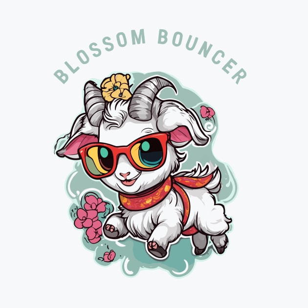 little baby goat blossum bouncer by Kingrocker Clothing