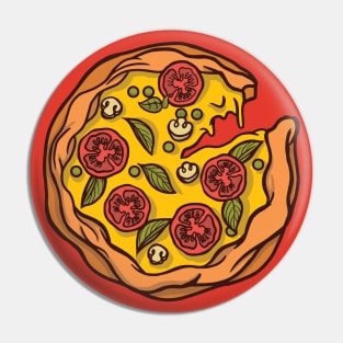 Cute Pizza Illustration Pin