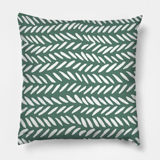 Knitting pattern - white on sage Pillow