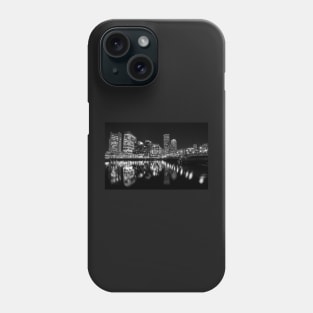 Boston MA Seaport in Black and White Phone Case