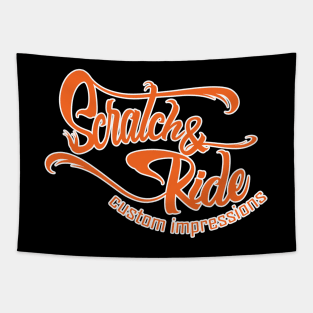 Scratch & Ride Brand (Orange Logo) Tapestry