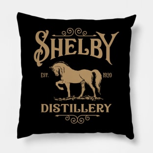 Shelby Distillery Sign Pillow