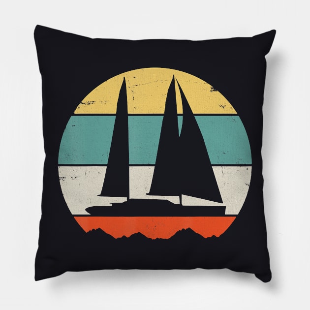 Sailing Boat Yacht Sailer Sailing Sport Pillow by AlexWu