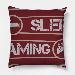 Eat,Sleep,Gaming,Repeat Pillow