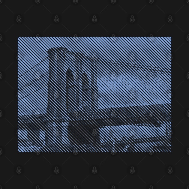 Brooklyn Bridge Blue Diagonal Line Image by PelagiosCorner