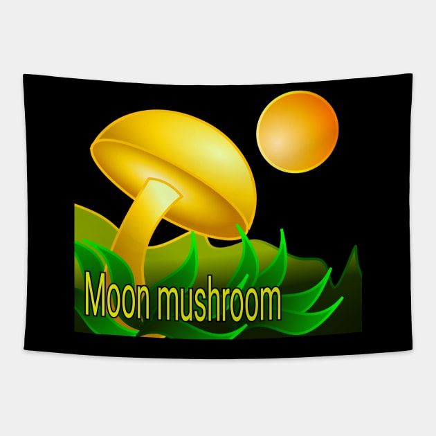 Moon mushroom Tapestry by Holisudin 