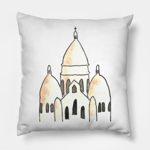 Paris Icons: Sacre Coeur Pillow by buhloop.icons