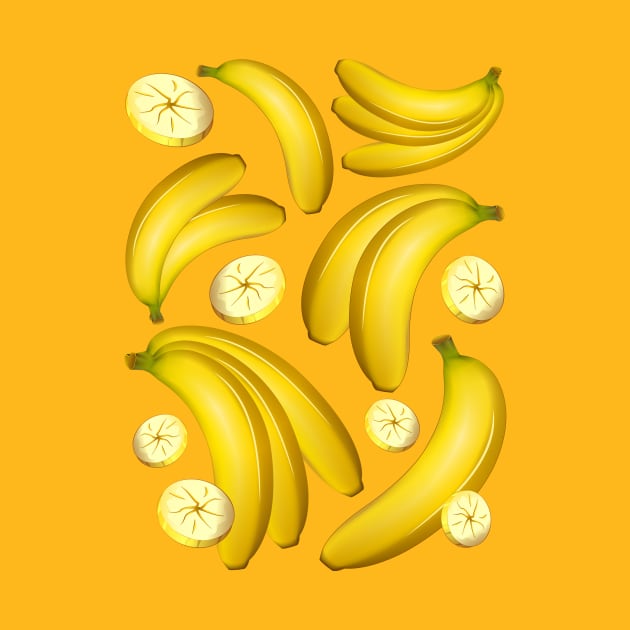 Banana Fruity Pattern by BluedarkArt