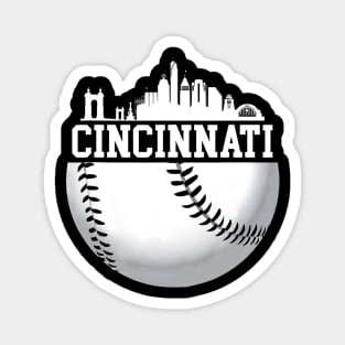 Vintage Downtown Cincinnati Shirt Baseball Retro Ohio State Magnet