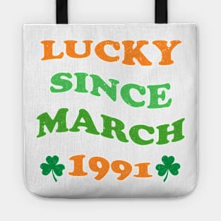 Lucky Since March 1991 33 Years Old 33th St Patricks Day Tote