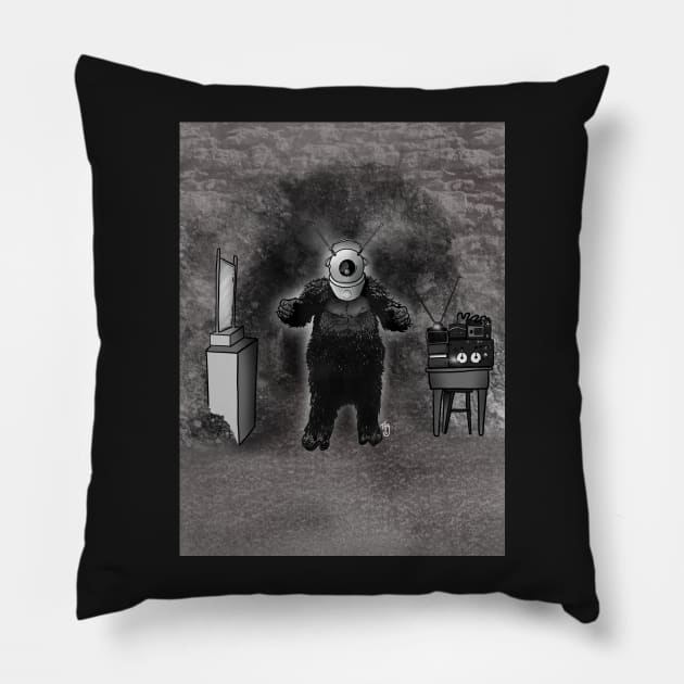 Robot Monster Pillow by TristanYonce