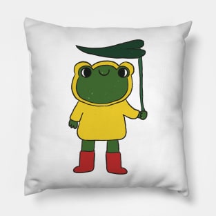 Raincoat froggo Pillow