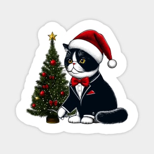 Exotic Shorthair Cat Christmas Magnet