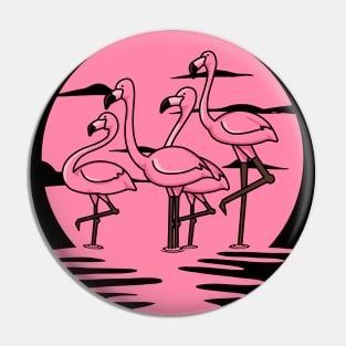 Flamingo Sunset Pin