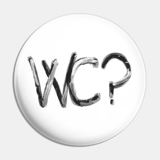 WC? (Black) Pin