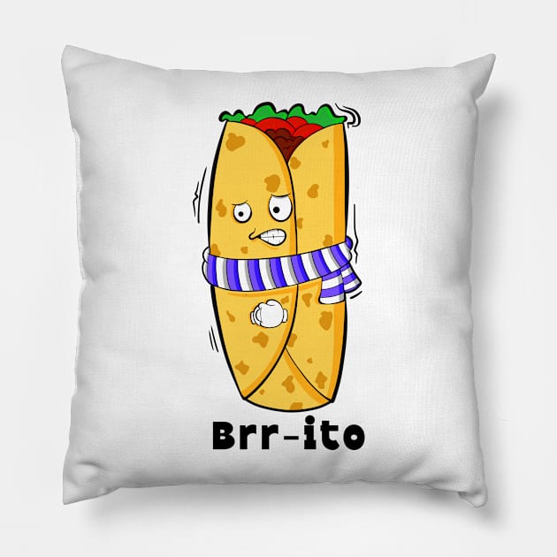 Brr-ito Pillow by Art by Nabes