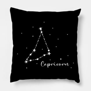 Capricorn Zodiac Constellation in The Dark Pillow