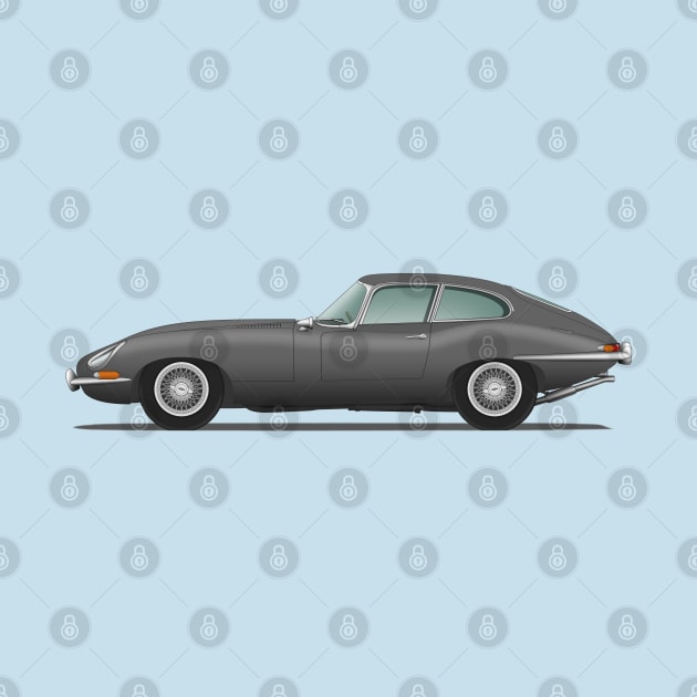 Jaguar E Type Fixed Head Coupe Gunmetal by SteveHClark