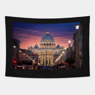 Saint Peter Basilica in Vatican City at Rome, Italy Tapestry