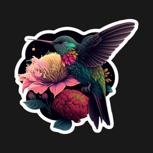 Hummingbird with Flowers T-Shirt