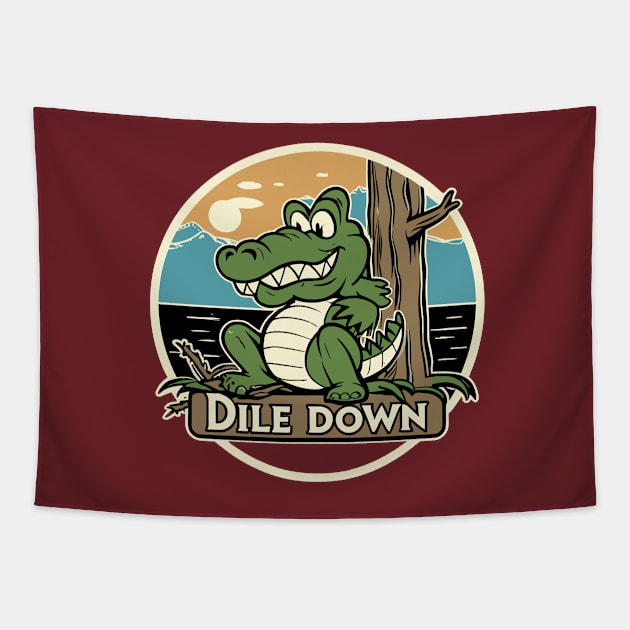 Dile Down Tapestry by OldSchoolRetro