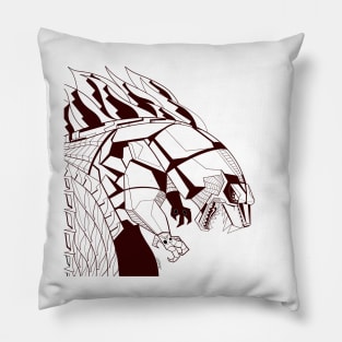 mechagodzilla gojira ecopop art Pillow